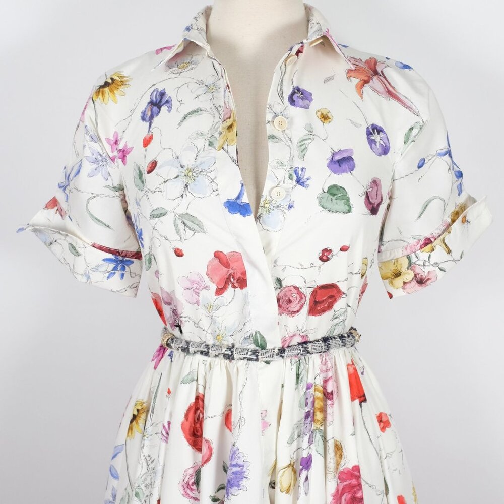 Christian Dior maxi dress 36 US 4 Florilegio 2023 print white floral - Picture 6 of 16